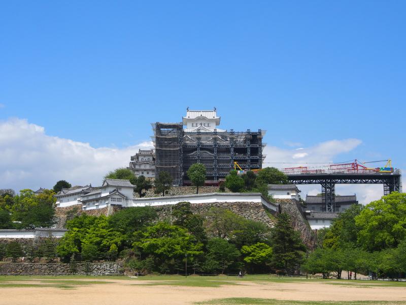 Himeji Castle under restoration